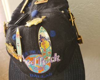 HARD ROCK CAFE CAP WITH LOTS OF PINS