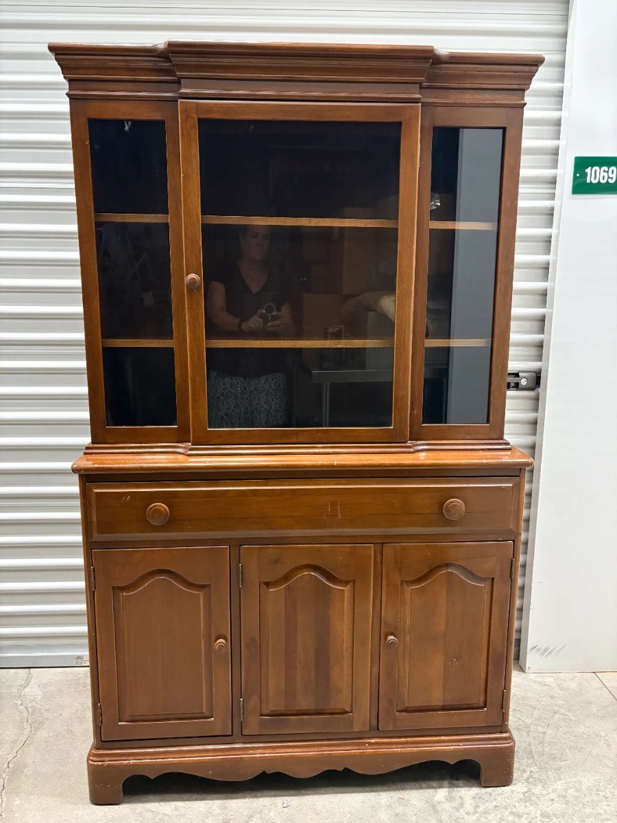 Mid-century Early American–style china hutch