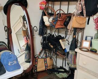 Lots of purses including Kate Spade