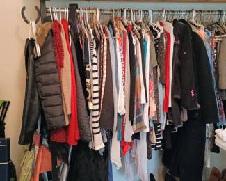 Many clothes!!!! Sizes X-small to Med.