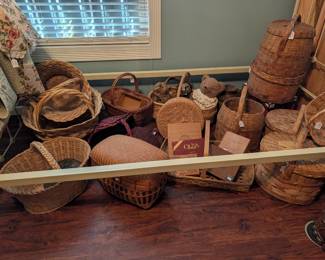 Vintage hand woven baskets