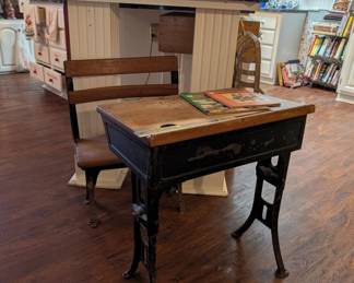 Antique school desk