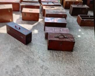 Wood tackle boxes