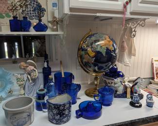 Vintage lapis world globe