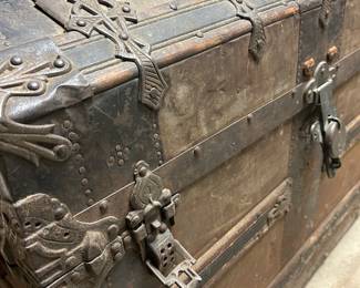 Additional view of Antique Steamer Trunk~