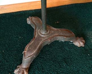 Additional view of the base of Antique bird cage stand~