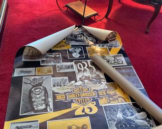 1978 Harley Davidson Dealer 75th Anniversary Poster