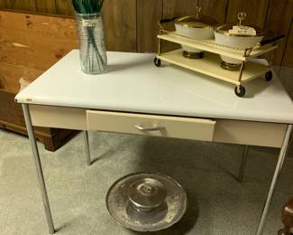 Vintage Porcelain Top Kitchen Table