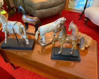 Folk Art Horse Statues and Figurines