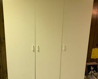 White Laminate Storage Cabinet Closet