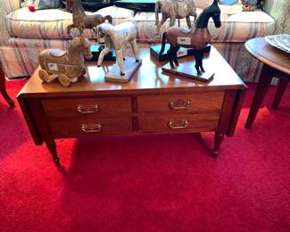 Drop Leaf Coffee Table with Drawers