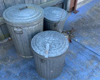 Galvanized Trash Cans