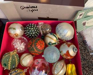VIntage Christmas Ornaments including Hand Made