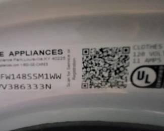MODEL#GFW148SSM1WW SERIAL#VV386333N Your appliance is a GE 24" 2.4 Cu. Ft. Smart Front Load Washer with Steam, and based on your serial number, it was manufactured in November 2023. Appliance Overview • Model Design: Compact 24-inch stackable front-load design, ideal for apartments or tight spaces. • Key Features: Built-in internal water heater, steam cleaning cycle, 1400 RPM max spin speed, and 14 distinct wash cycles. • Power Requirements: Operates on standard 120V, 15A, 60 Hz power. It can plug directly into a matching GE 24" condenser or vented dryer to share a power source. The dimensions for your GE GFW148SSM1WW compact front-load washer: • Height: 33.25 inches (33-1/4") • Width: 23.44 inches (23-7/16") • Depth: 25.63 inches (25-5/8") • Depth with Door Open 90°: 42.8 inches (108.7 cm)