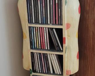 PRESALE - $50 CHEEKY PETE CLOWN WOOD CARVED CD/BOOK CASE