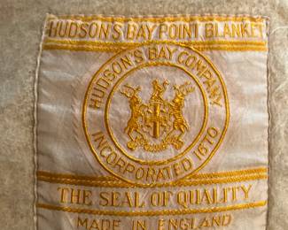 Label on the Hudson's Bay blanket