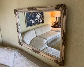 Large plate glass mirror