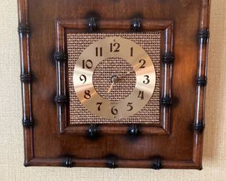1970's Sunbeam clock with faux bamboo frame
