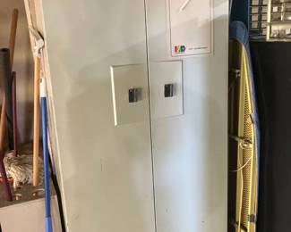 Vintage 1960's white metal cabinet