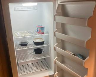 Frigidaire upright freezer w key and manual, FFU14F7HBB
