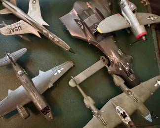 vintage plastic and scale military aircraft models
