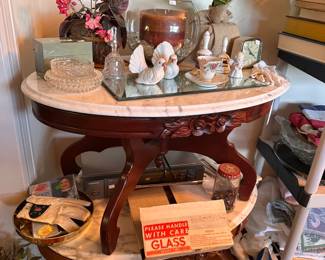 Marble Top Coffee Table - 2 of them! $45 ea