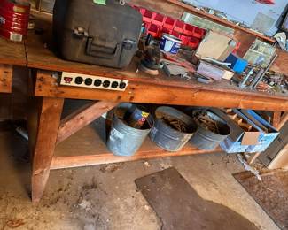 Wood Work Benches - There are several, some on wheels - $50-$75 ea
