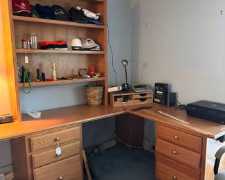 boocase - $20, L-Shaped Desk - $40