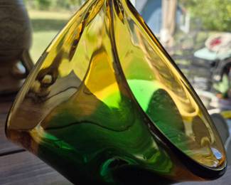 Mid-century modern hand blown glass