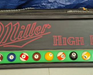 Pool table light (per client it works!) - Miller High Life