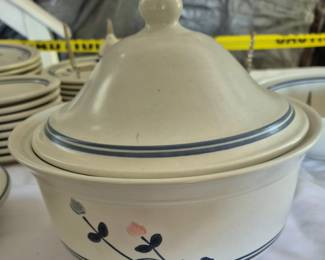 This sale has a set of Pfaltzgraff Windsong dinnerware and lots of accessories!