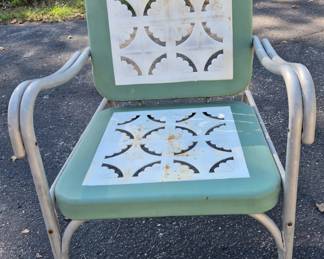 Vintage mid-century modern matching chair (pie pattern)