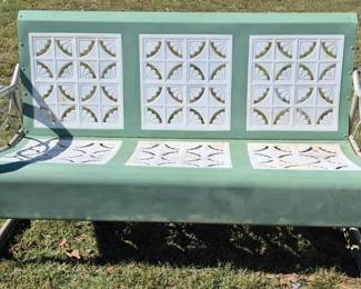 Vintage mid-century modern glider (pie-pattern)