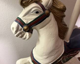 Carousel horse that galloped off the merry go round and into the living room. More photos of this beauty coming soon!