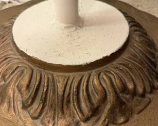 Carousel horse base with a carved, gilded look. Ready to hold court in your living room.