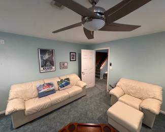 White leather furniture