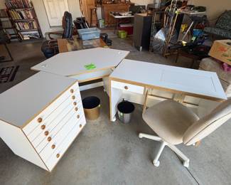 Horn of America 3 piece corner sewing/craft desk with chair