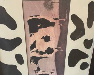 Lot 7313278: Framed Wall Decor Grouping incl. Warren Kimble Cow Print