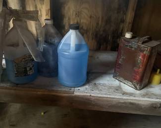 Lot 7313782: Coleman Lantern, Vintage Oil Can & Washer Fluid Lot
