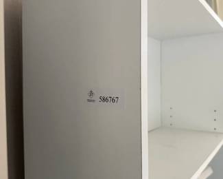 Lot 7313769: White Laminate Angled Cabinet Side Panel