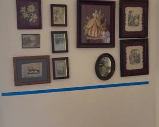 Lot 7312931: Grouping of Framed Wall Art incl. Papyrus Bird Print