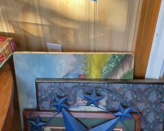 Lot 7313227: Grouping of S. Edwards Original Oil Paintings & Framed Decor