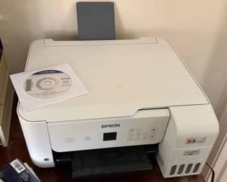 Lot 7312638: Epson EcoTank ET-2803 Printer w/ Photo Paper & Office Supplies