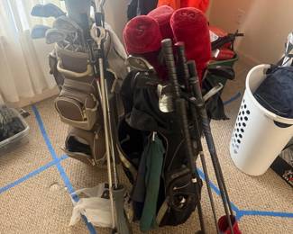 Lot 7312886: PING Zing & Assorted Golf Clubs, Nike Bag & 2nd Golf Bag