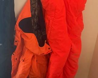 Lot 7312889: Hunting Gear Group incl. Blaze Orange Bibs & Frogg Toggs Rain Gear
