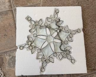 Lot 7313765: Beveled Glass Snowflake Decor in Box (Item #8500)