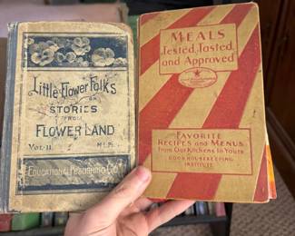 Lot 7312476: Antique Books: Little Flower Folks, Rimrock Jones, Meals Tested Tasted, Star Wars Paperbacks
