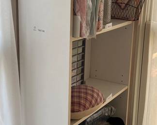 Lot 7312916: Tall White Laminate Bookcase - Contents Not Included