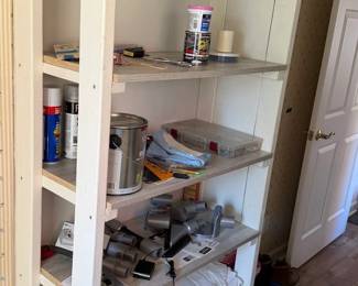 Lot 7312773: Large Assortment of Household Supplies, Paint, Linens & Miscellaneous