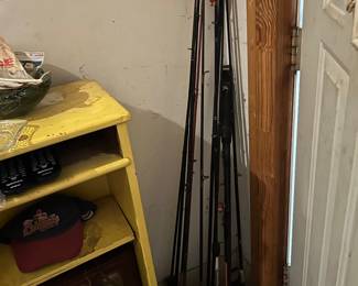 Spinning rods and reels.